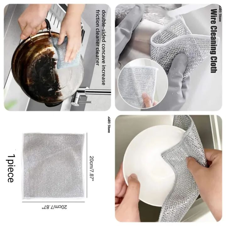 Dish Washer Cleaning Cloth Steel Mesh Wire